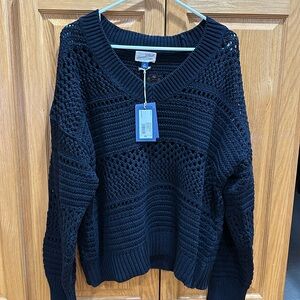 Black V—Neck Sweater